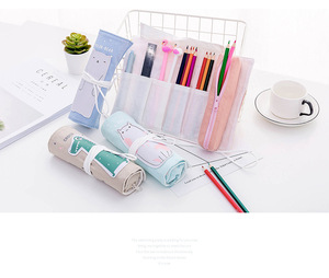 Venta al por mayor, caja de almacenamiento de papelería de escuela pura, estuche portátil de algodón <span class=keywords><strong>para</strong></span> lápices de ramio <span class=keywords><strong>para</strong></span> estudiante - Product Image 3