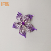 Broche en strass pas chère, motif floral dégradé, broches en cristal pour accessoires de costume féminin