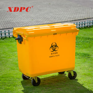 Ziekenhuis Plastic Medische Afval Container Transport Trolley - Product Image 3