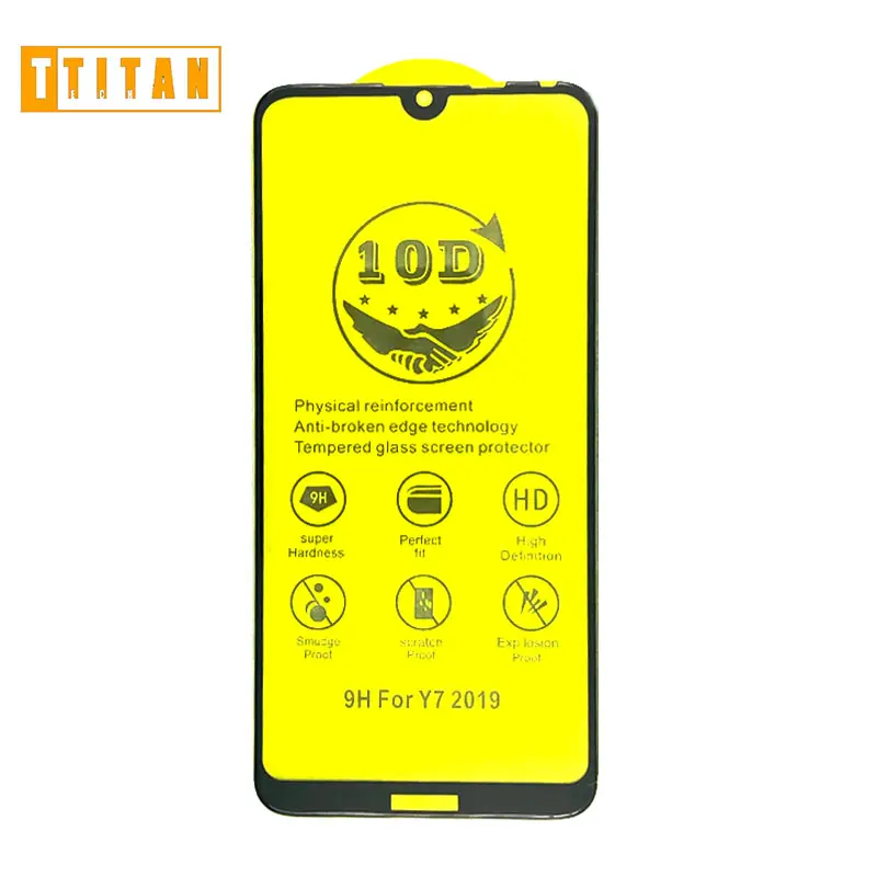 For Huawei Y6 Prime Pro Y7 Prime Pro Y9 2019 Nova7i P40Lite Tempered Glass Screen Protector Y9 2019 Full Glue Glass