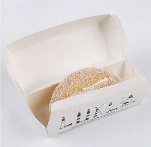 Emballages de conception recyclée à la mode Boîtes à hot-dogs en papier Boîte à beignets Boîte à beignets bleue - Product Image 1