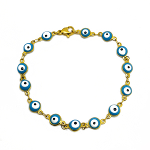 Olivia Nouveaux Produits Femmes Bleu Marine Style Œil Bracelet Perles Délicates Bijoux Or Multicolore Bracelet Oeil Mal - Product Image 3