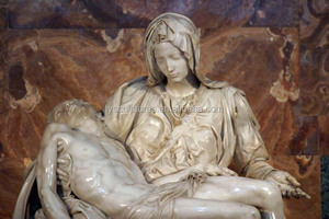 Statues de la Pietà en marbre blanc célèbres, sculpture de la Vierge et de Jésus - Product Image 5