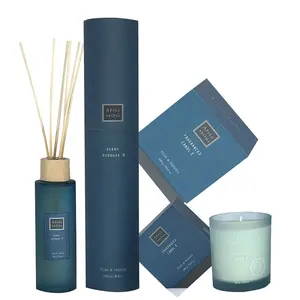 Aromatherapy Candle Jar Candles and Private Label Fragrance Reed Diffuser Gift Set Scented Soy Wax Glass Apple Aroma Luxury