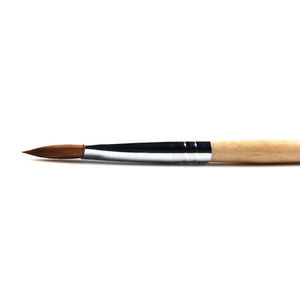 Pincel de Uñas Acrílico con Mango de Madera de Caoba con Forma Ovalada y Puntas Rizadas, Calidad Profesional, 100% <span class=keywords><strong>Kolinsky</strong></span> Puro - Product Image 5