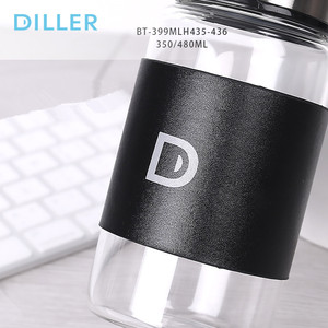 Productos ecológicos de boca ancha llanura de vidrio de borosilicato libre de BPA botella de agua al aire libre - Product Image 6