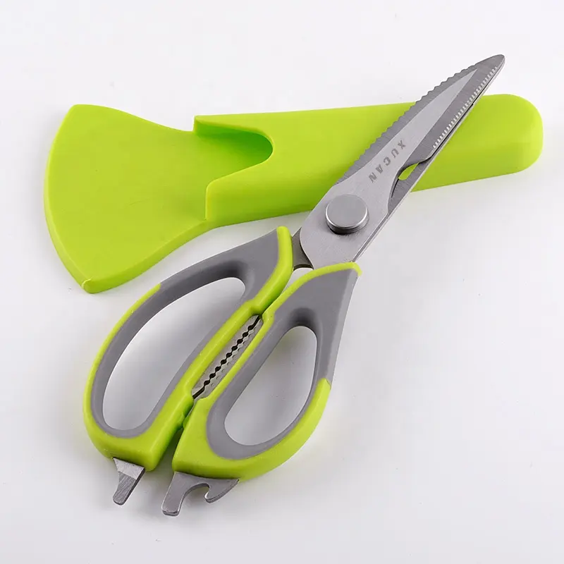 Kitchen Shears, Chicken Bone Scissors. Chef's Heavy Duty Kitchen Scissors 8-in-1 Multi-Purpose Utensils with Magnetic Holder