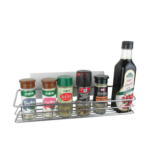 Étagère murale multifonctionnelle à un niveau en acier inoxydable écologique à prix avantageux pour le rangement de bouteilles de sauce transparentes, capacité de charge de 5 kg - Product Image 5