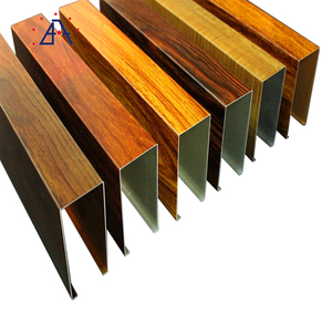 Profili di alluminio brillantezza tubo quadrato in legno a grana di alluminio profili di estrusione