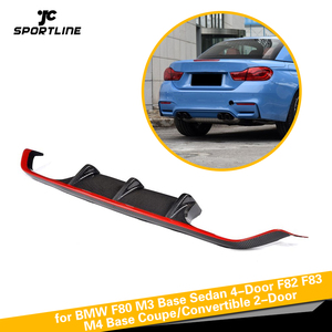 Personalizzato Rosso In Fibra di Carbonio M3 M4 Posteriore Lip Diffusore per <span class=keywords><strong>BMW</strong></span> F8x F82 F80 14-18 - Product Image 2