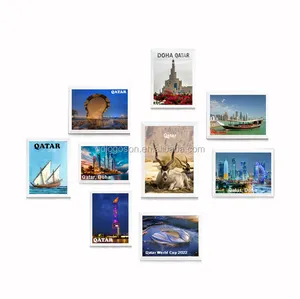 Neues Design Souvenir Foto rahmen Folie Papier magnet Katar Magnet Doha Souvenir Foto rahmen