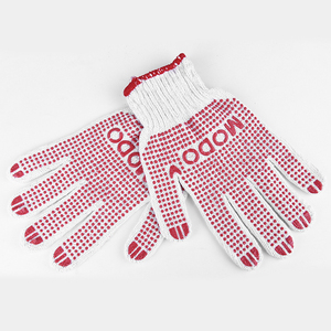 Gants de sécurité de travail en coton blanc à pois antidérapants en <span class=keywords><strong>PVC</strong></span>, guantes de jardinage, matériaux de construction, outils, ensemble de maçonnerie, <span class=keywords><strong>menuiserie</strong></span> - Product Image 2
