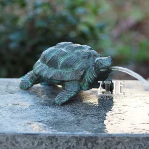야외 정원 물 기능 청동 거북이 동상 분수