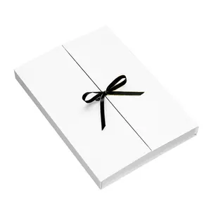 Colore puro Personalizzato Confezione Regalo Elegante Scatola di Carta Regalo Con Nastro