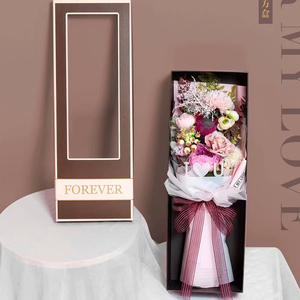 Boîte cadeau de rose haut de gamme boîte de papier de fleur florale de <span class=keywords><strong>parfum</strong></span> noir de luxe boîte d'emballage de rose de forme personnalisée pour cadeau - Product Image 4