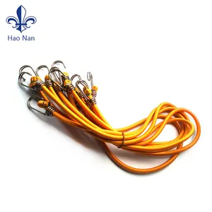 Cuerda elástica de poliéster ecológica personalizada, cuerda elástica de alta calidad con gancho