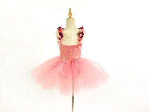 Falda de baile de princesa Rosa popular Traje de baile de flores rosa púrpura Tutú de ballet Ropa de baile de escenario Falda de gasa encantadora - Product Image 3