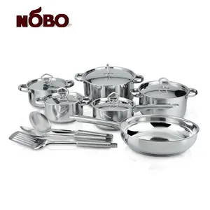 15 Cái Ấn Độ Phong Cách Công Nghiệp Nồi Nấu Không Gỉ Bếp Ware Cookware Set Với Kích Thước Lớn