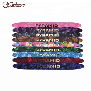Durabilidad Estilo árabe Oud Guitarra Púas Colorido Durable Estampado en caliente Logo Celulosa Espesor personalizado Oud Guitar Picks - Product Image 3