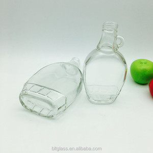 Xi-rô Ho Khô Phẳng 250Ml 375Ml 500Ml Chai Thủy Tinh Xi-rô Phong Hoàng Gia Rỗng Có Nắp Nhựa - Product Image 3