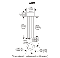 Diode redresseur de pont W005M W08M W10M 1,5 ampères