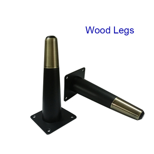 Gambe <span class=keywords><strong>in</strong></span> <span class=keywords><strong>Legno</strong></span> Tornito Sagomate da 15 cm, <span class=keywords><strong>Piedini</strong></span> per Letto e Gambe <span class=keywords><strong>in</strong></span> <span class=keywords><strong>Legno</strong></span> Nere per Divano con Tubo Metallico - Product Image 2