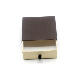En gros eco petit logo personnalisé affichage en carton brun bijoux tiroir boîte cadeau emballage papier boîte de tiroir coulissante avec poignée - Product Image 4