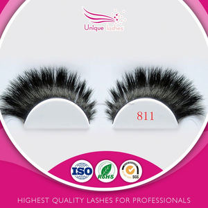 Comercio al por mayor de china negro real horse fur pestañas en las pestañas postizas - Product Image 3