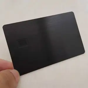 OEM Custom Design Logo engraved metal black cards