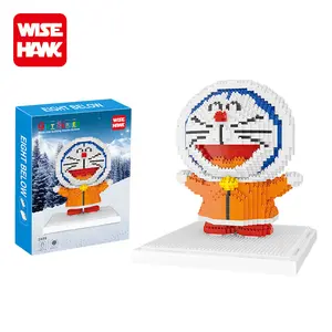 Wisehawk-microbloques de plástico para niñas, figuras de doraemon, regalos de cumpleaños