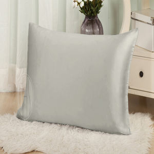 THXSILK 3 teilig Seide Bettwäsche 240 x 220 cm mit 2 Kissenbezüge 80 x 80 cm / 100% Maulbeerseide 19 Momme / Silber - Product Image 6