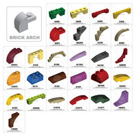 DELO TOYS (16 couleurs) Jouet éducatif DIY, pièces de construction MOC, briques en plastique ABS, blocs 4*1 en pente, courbés 4 X 1 (NO.61678) 11153