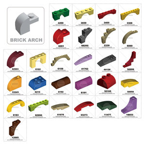 DELO TOYS (16 couleurs) Jouet éducatif DIY, pièces de construction MOC, briques en plastique ABS, blocs 4*1 en pente, courbés 4 X 1 (NO.61678) 11153 - Product Image 4