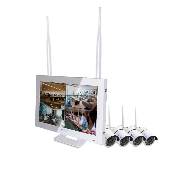 IP66 4CH 8CH senza fili wifi kit con lo schermo, CCTV sistema di sicurezza con DISPLAY LCD monitor Dello Schermo di wifi kit