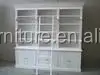 vintage antieke franse stijl witte teruggewonnen houten boekenkast