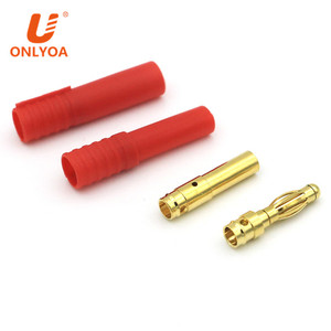 HXT 4mm Gold Plated Bullet Plug Rc Lipo Battery Connectors - Product Image 1