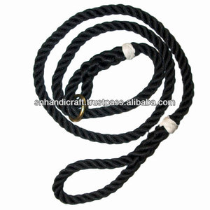 Rope Dog Nylon Rope Dog <b>Leash</b> Leather Braided Leather Dog Collars and <b>Leashes</b> - Product Image 1