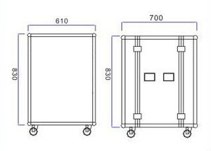 알루미늄 비행 case19'' 컴퓨터 랙 마운트 장비 저장 비행 케이스 - Product Image 5