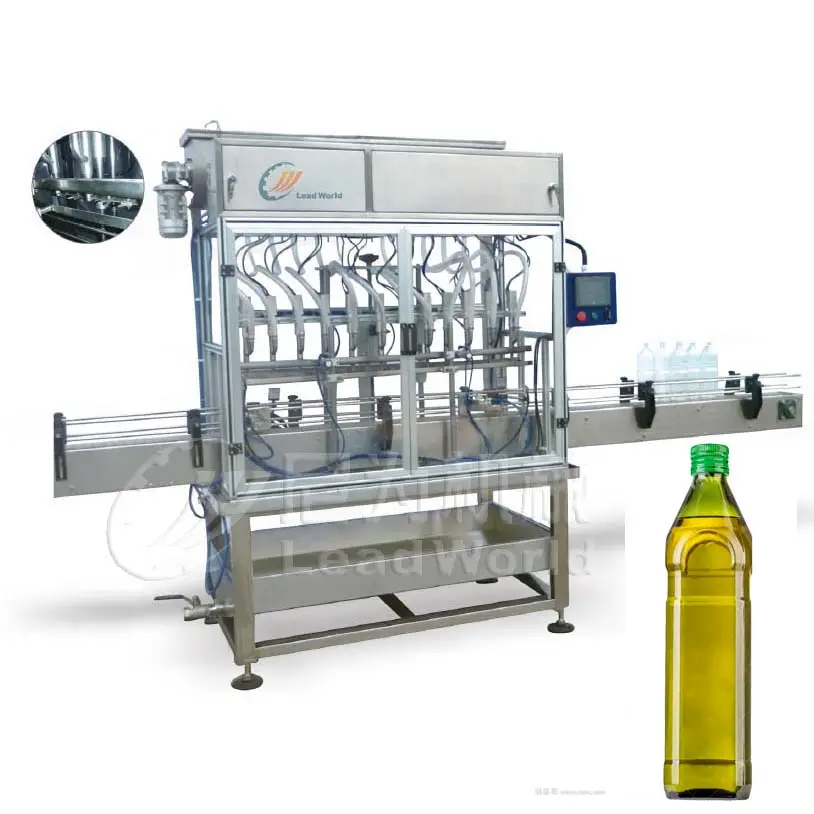 Machine de remplissage pour bouteilles d'huile, entièrement automatique 2 en 1 sus304, pour la fabrication de flacons d'huile d'olive, livraison gratuite