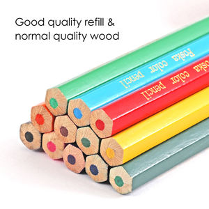 7.0 ''Jumbo arcobaleno modello rotondo in legno matita esagonale colore materiale di carta certificato EN71 per uso scolastico - Product Image 3