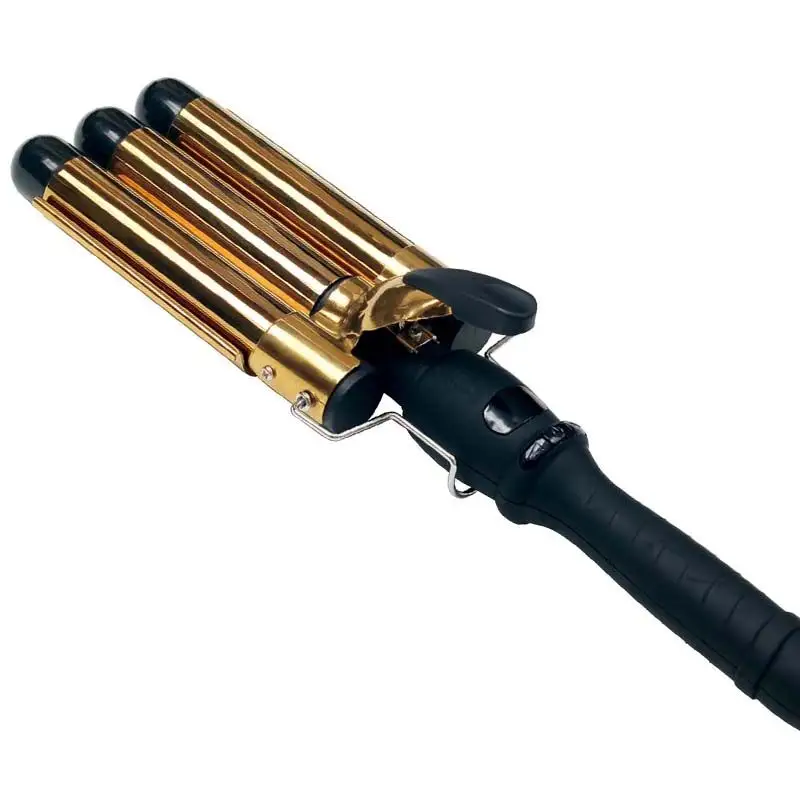 Hohe Qualität Professionelle 110-220V Haar Curling Eisen Keramik Triple Barrel Haar Curler