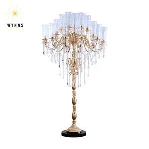 Bacarat style chandelier floor light copper crystal stand lighting empire LED floor lamp for luxury decor