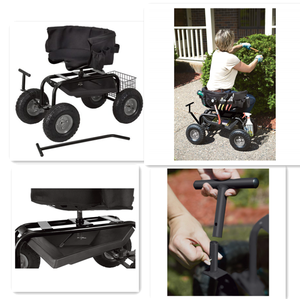 쉬운 변화 turnbars를 가진 호화로운 회전 정원 일 좌석 손수레 - Product Image 6