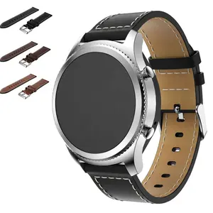 Hot sale Wrist bands Black Replacement Leather Watch Band Bracelet reloj Strap For Samsung Gear S3 Frontier Classic 2018