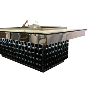 Parrilla <span class=keywords><strong>Teppanyaki</strong></span> Japonesa Redonda de 12 Plazas, sin Humo, a Gas, para Mesa - Product Image 1