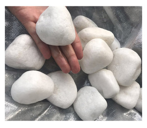Un grade neige blanc cailloux pierre naturelle tumble cailloux paysage décorations cailloux - Product Image 6
