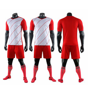 camisetas de futbol rojo blanco y negro