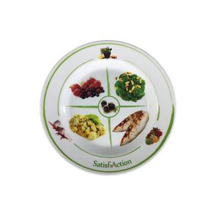 <span class=keywords><strong>Assiette</strong></span> de <span class=keywords><strong>régime</strong></span> en mélamine de forme ronde pour l'étiquetage des portions nutritionnelles et une alimentation saine - Product Image 2