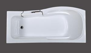 מלבן אקריליק לבן מודרני דלת אמבטיה/אקונית נכים 1 אדם אמבטיה ספיגה מלונות 1.8 מ' אורך ניקוז מכירה ישנה - Product Image 3