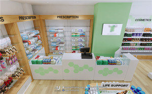 Mostrador de Recepción para Farmacia Personalizado, Diseño Interior Moderno para <span class=keywords><strong>Tienda</strong></span> Médica en Venta - Product Image 4